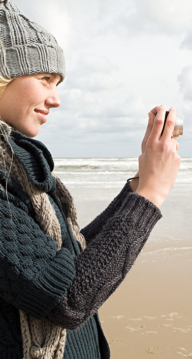 woman taking a photo